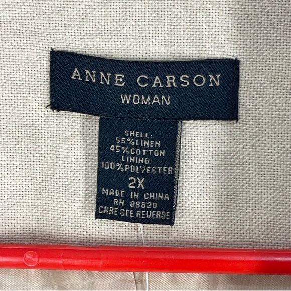 New ANNE CARSON Floral Embroidered Women's Blazer Size 2X - Picture 5 of 10